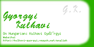 gyorgyi kulhavi business card